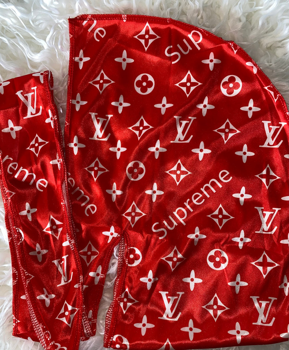 Red & White Supreme Durag — The Clipper Junkie